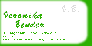 veronika bender business card